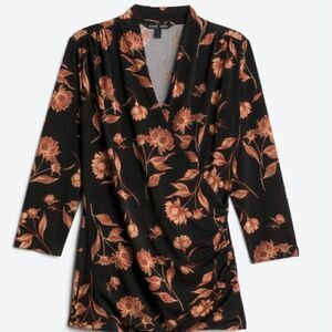 41 Hawthorne Henri Ruched Detailed Knit Top